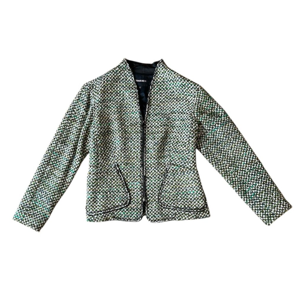 Lafayette 148 new york green tweed blazer jacket - Picture 2 of 9